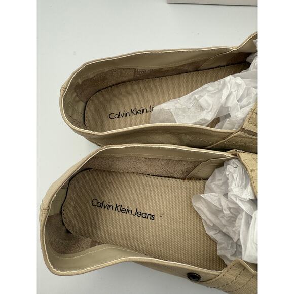 Calvin Klein Jeans Men’s Espadrilles Size 11.5 US "Charles" Beige Slip-On Shoes - Picture 5 of 9